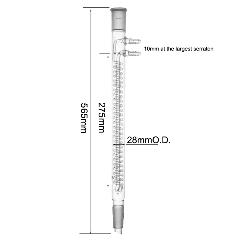 Laboy Glass Dimroth Reflux Condenser for Efficient Refluxing