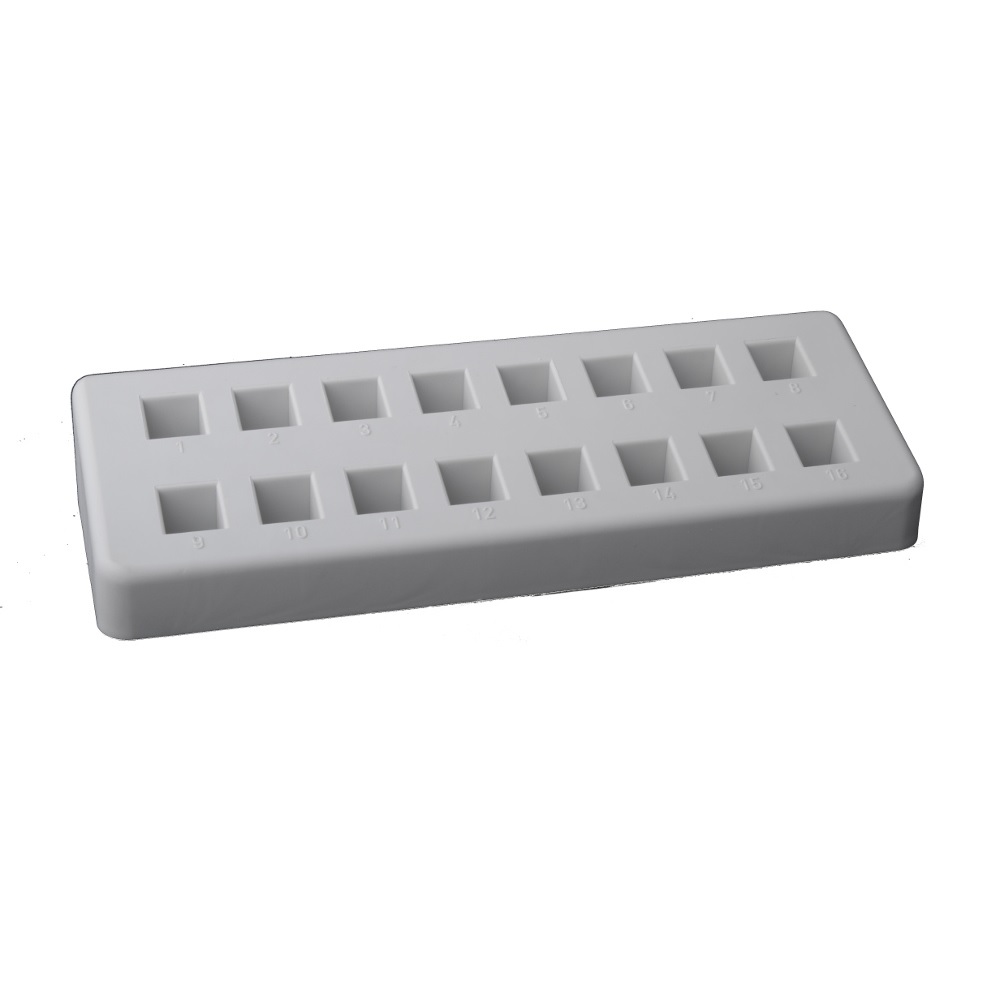 Laboy Spectro Cuvette Rack/Holder Polypropylene 16-Place (Pack of 5)