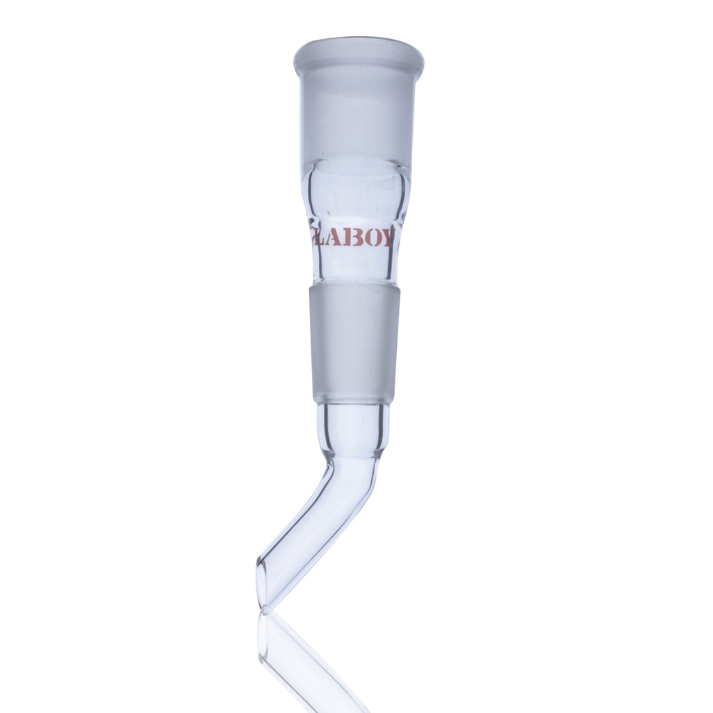 Laboy Glass Adapter With Curved Drip Tube and Standard Taper Joint