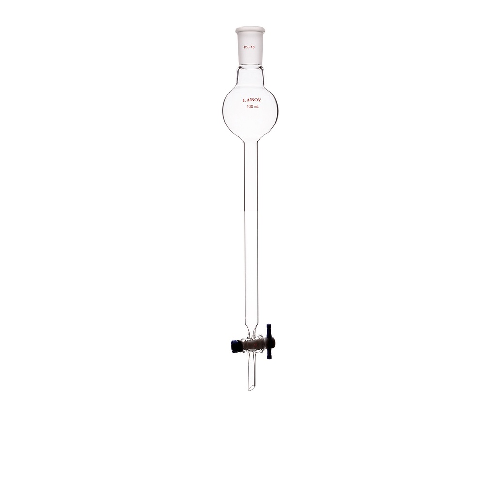Laboy Glass Chromatography Column with PTFE Stopcock and Reservoir