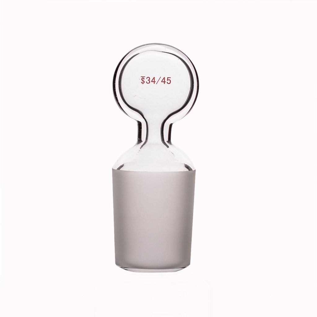 Laboy Glass Penny-Head Hollow Glass Stopper with Closed Bottom