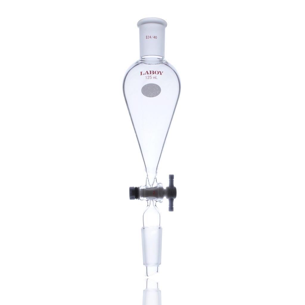 Laboy Glass Separatory  Funnel With Two Joints And PTFE Stopcock