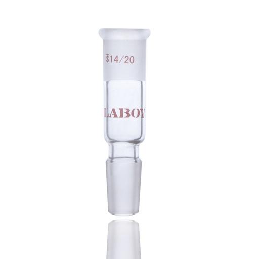 Laboy Glass Connecting Adapter With Top Outer Joints And Lower Inner Joint