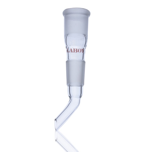 Laboy Glass Adapter With Curved Drip Tube and Standard Taper Joint