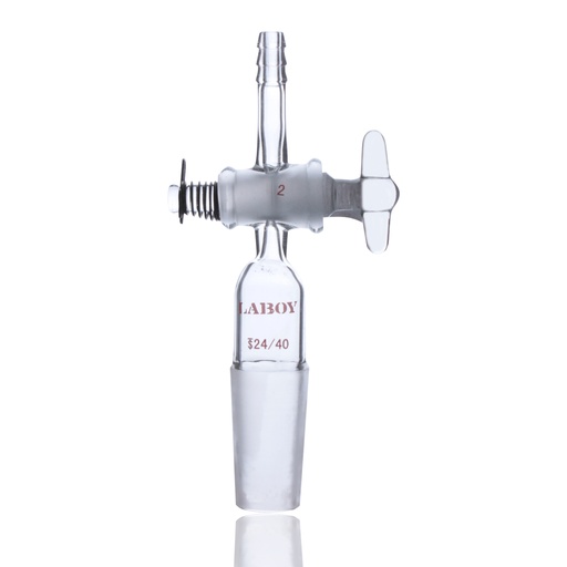 Laboy Glass Vacuum Flow-Control Adapter With Innner Joint And Glass Stopcock Straight