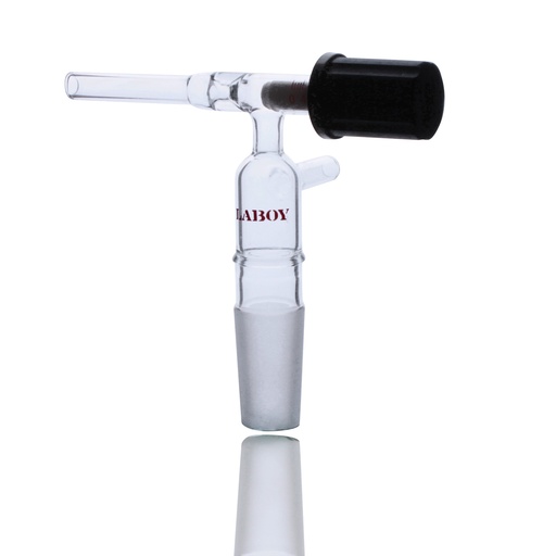 Laboy Glass Chromatography Flow Control Adapter With Rodaviss Joint & High Vacuum Valve