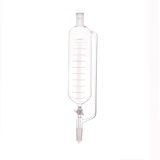 Laboy Pressure Equalizing Funnel with Graduated Cylinder and Glass Stopcock