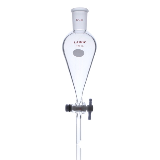 Laboy Glass Separatory  Funnel With One Joint At Top And PTFE Stopcock