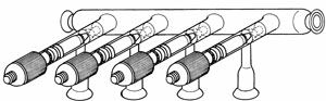 [HMM013001] Laboy Glass Single Manifold With 0-8Mm High Vacuum Valve And #15 O-Ring Joint