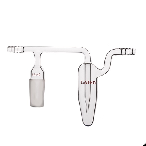[HMA019201] Laboy Glass Bubbler Adapter With Mineral Oil Bubbler With 24/40 Joint And 10mm Hose Connections
